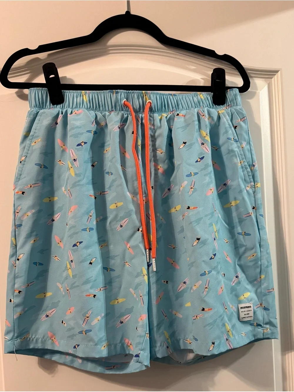 Mosmann Australia Swim Trunks with Surfers and Surfboards